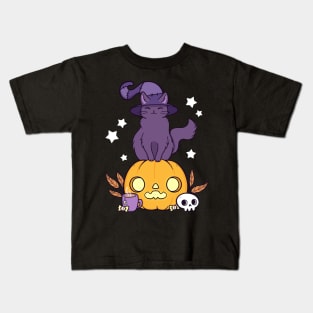 Pumpkin Cat  | Nikury Kids T-Shirt